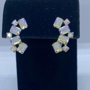 VINTAGE MADE IN AUSTRIA AB RHINESTONE CRYSTAL EARRINGS